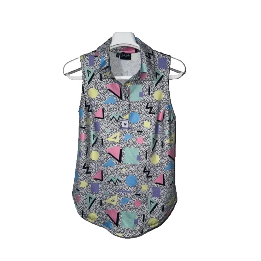 Bad Birdie 90s Retro Sleeveless Performance Golf Polo Women's Stretch